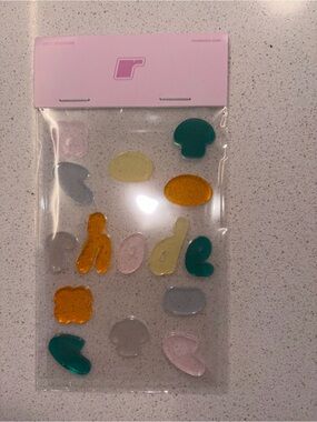 Rhode Pink Clear Decorative Stickers — Jelly Window cling stickers